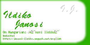 ildiko janosi business card